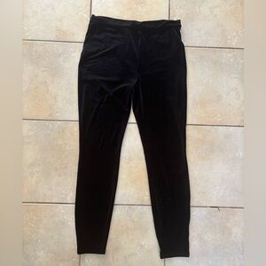 J. Crew Black Velvet Stretch Leggings
